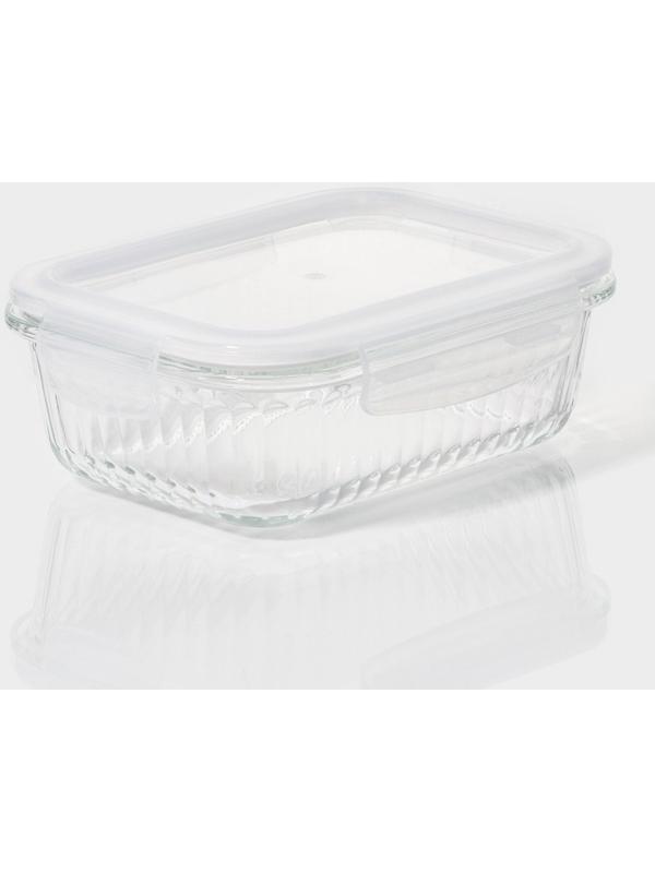 Контейнер из жаропрочного стекла Доляна «Данте», прямоугольный, 640 мл, 17×12,5×6,3 см