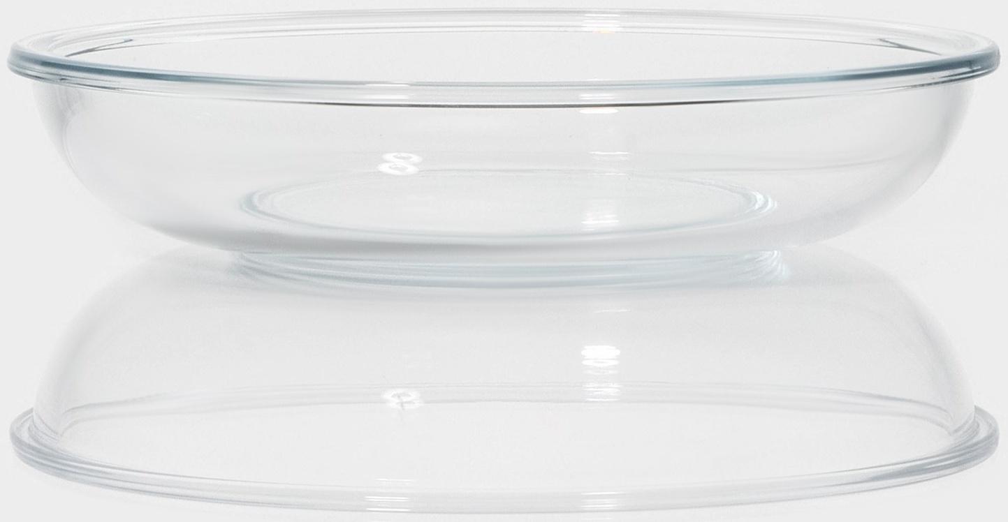 Контейнер из жаропрочного стекла Доляна, круглый, 500 мл, 19×8 см
