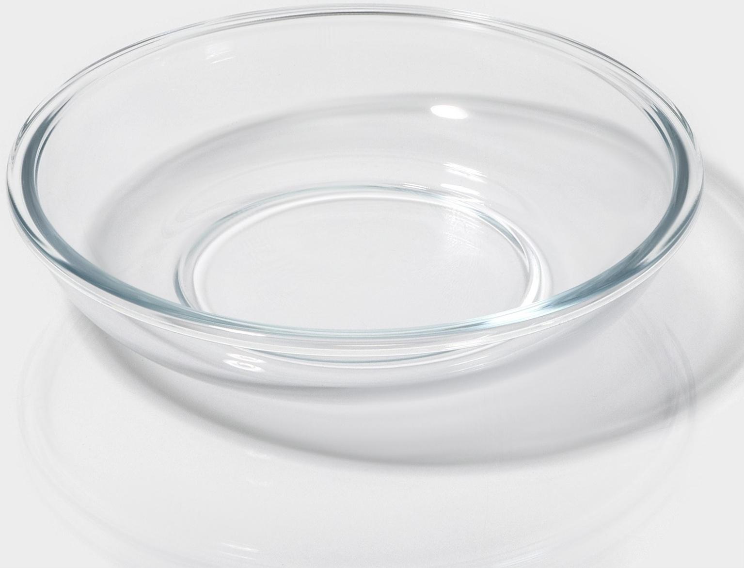 Контейнер из жаропрочного стекла Доляна, круглый, 500 мл, 19×8 см