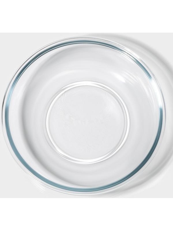 Контейнер из жаропрочного стекла Доляна, круглый, 500 мл, 19×8 см