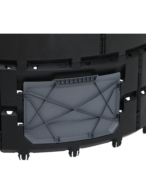 Компостер пластиковый, 800 л, 78 х 108 х 108 см, черный