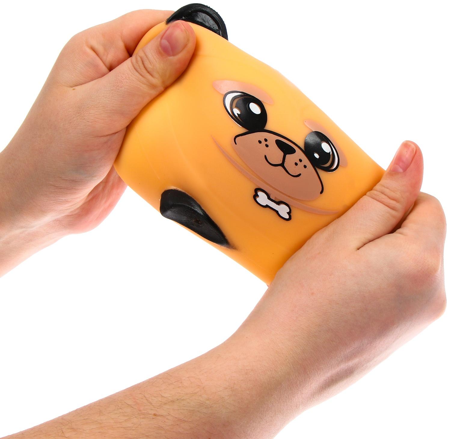 Мялка-антистресс «Собачка»,с пастой, в пакете