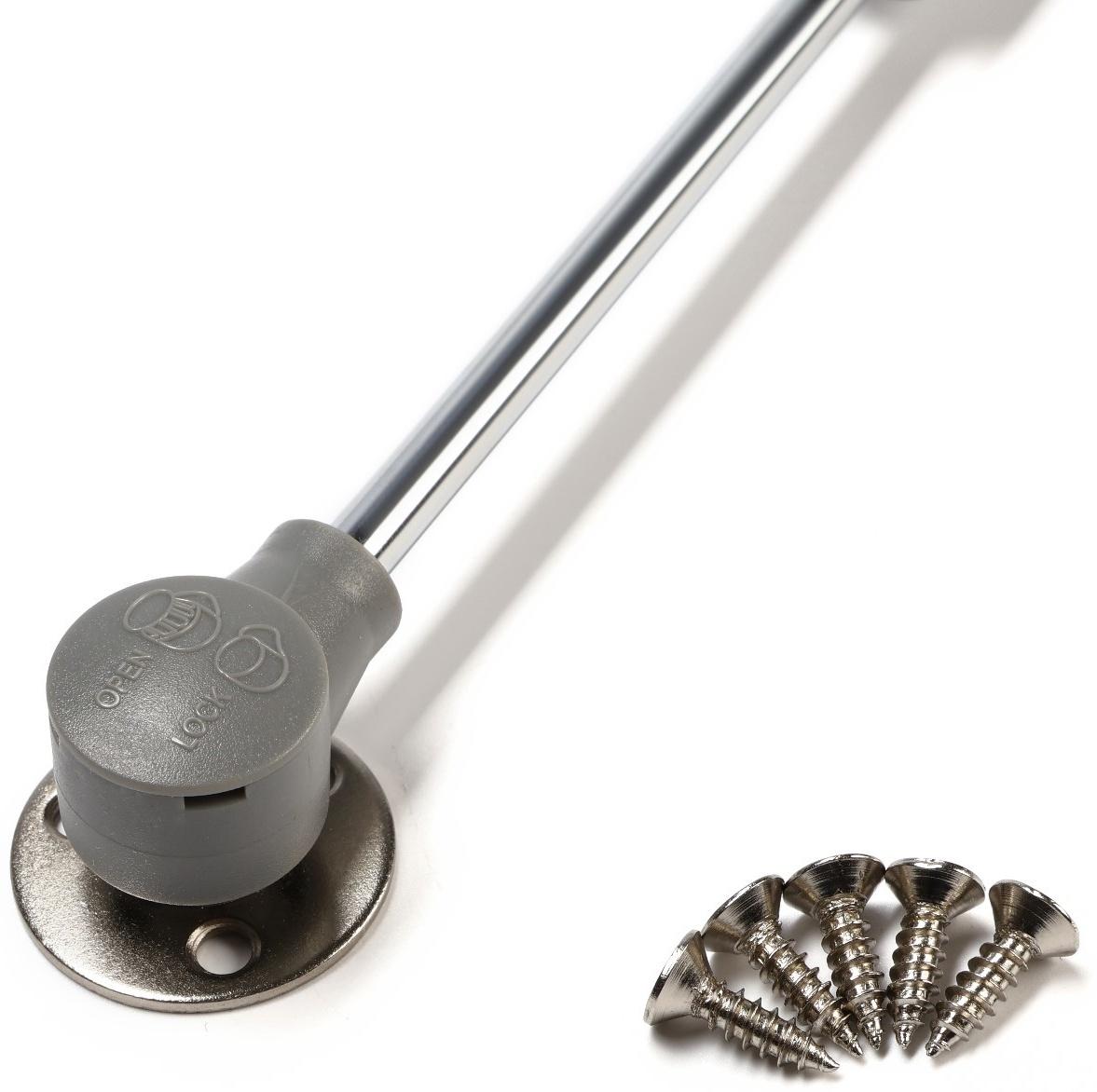 Газлифт 100N CAPPIO, с доводчиком, бесшумное открывание/закрывание, серый