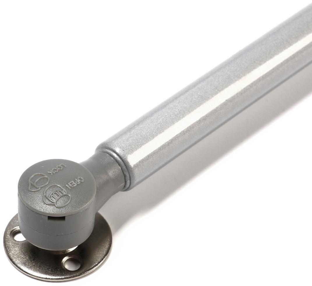 Газлифт 60N CAPPIO, с доводчиком, бесшумное открывание/закрывание, серый, с доп. защитой