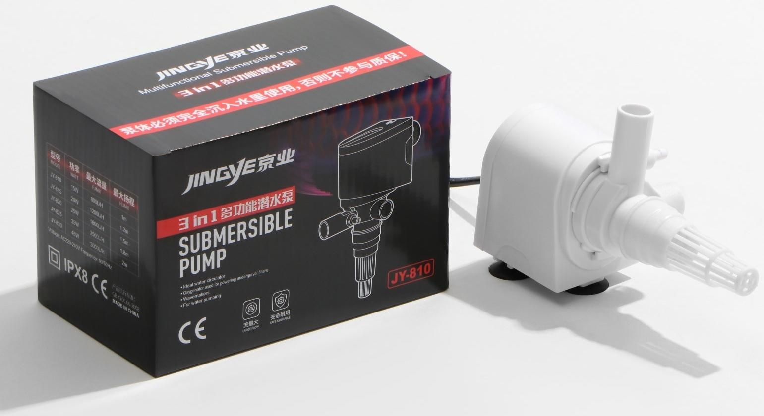 Помпа аквариумная JINGYE JY-810, 800 л/ч, 15 Вт, высота подъема воды 1 м