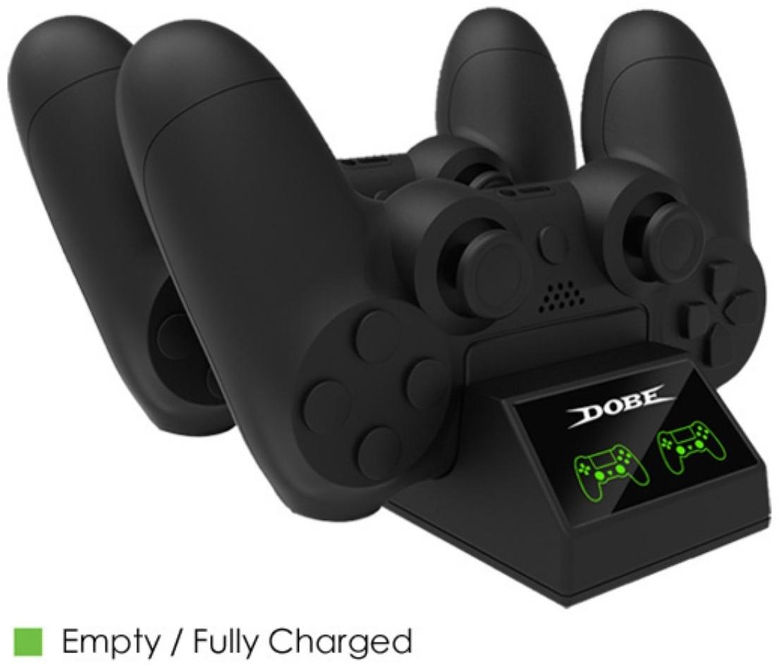 Зарядная станция для 2-х геймпадов PS4 Dobe TP4-1822, магнитные коннекторы, с индикацией