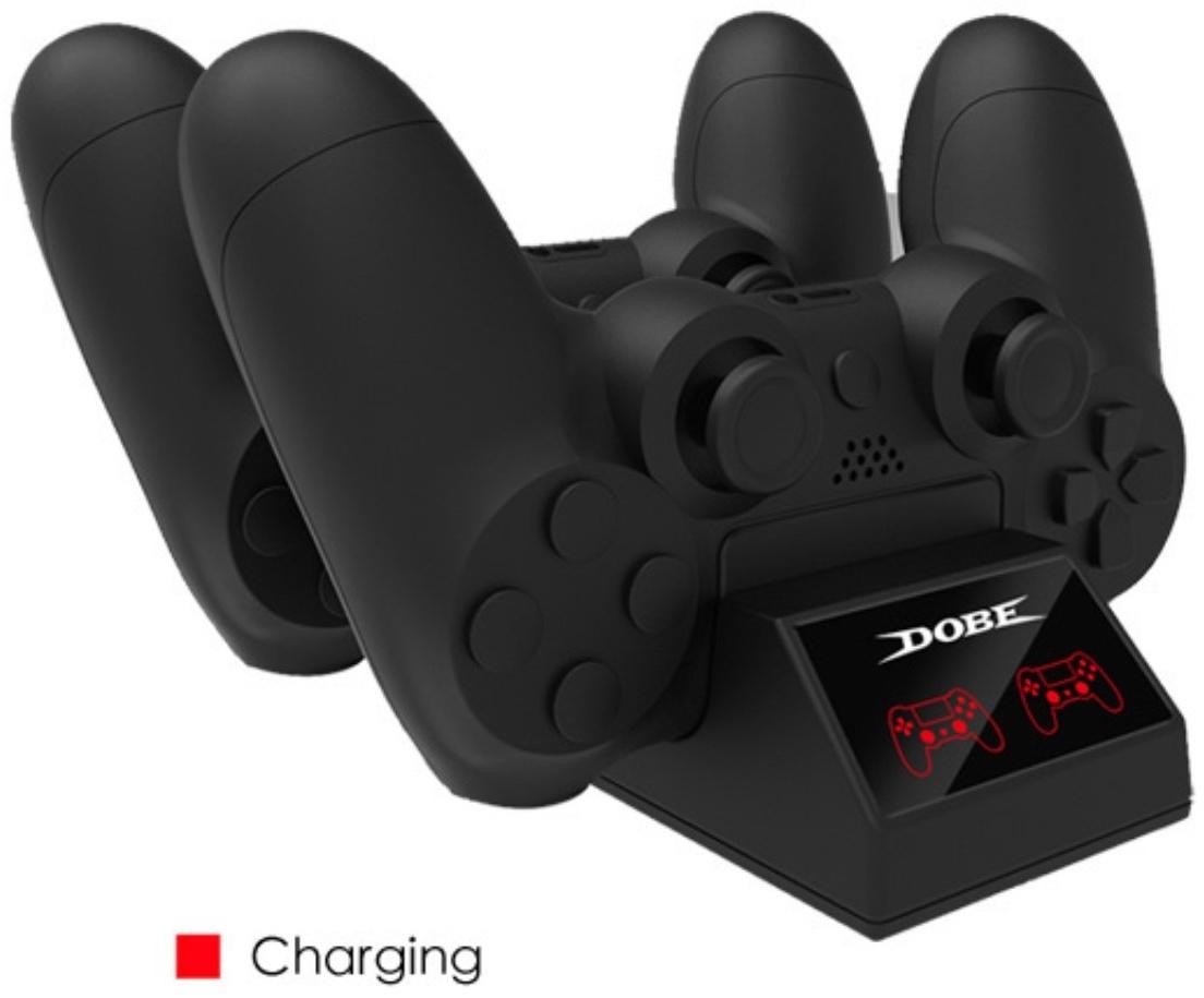Зарядная станция для 2-х геймпадов PS4 Dobe TP4-1822, магнитные коннекторы, с индикацией