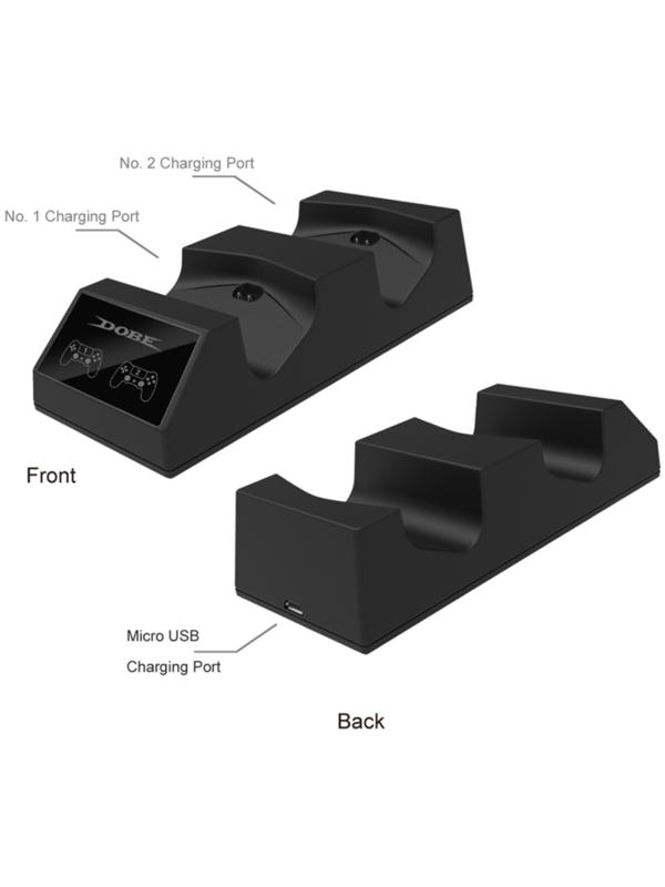 Зарядная станция для 2-х геймпадов PS4 Dobe TP4-1822, магнитные коннекторы, с индикацией