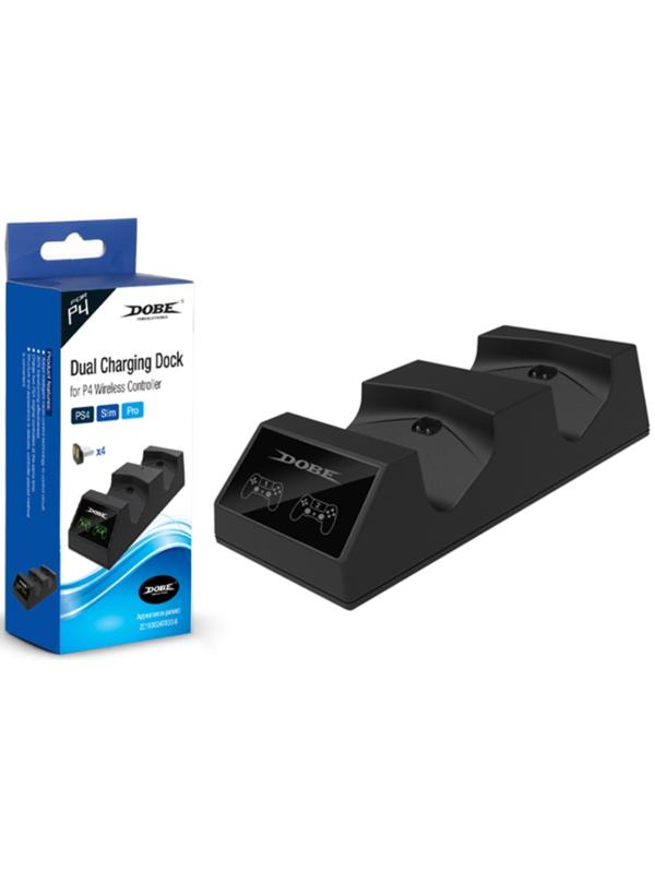 Зарядная станция для 2-х геймпадов PS4 Dobe TP4-1822, магнитные коннекторы, с индикацией
