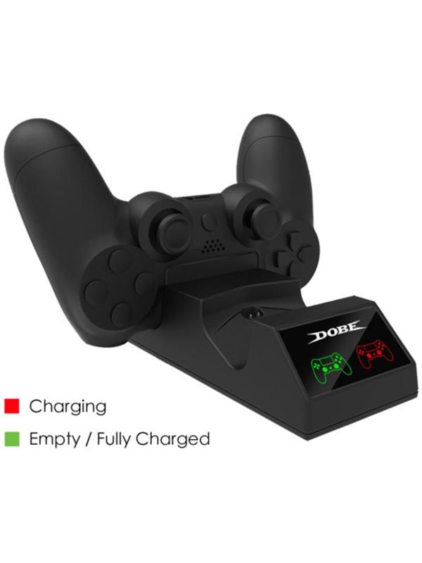 Зарядная станция для 2-х геймпадов PS4 Dobe TP4-1822, магнитные коннекторы, с индикацией