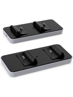 Зарядная станция для 2-x геймпадов PS5 Dobe TP5-0591, Charging Dock, чёрно-белая