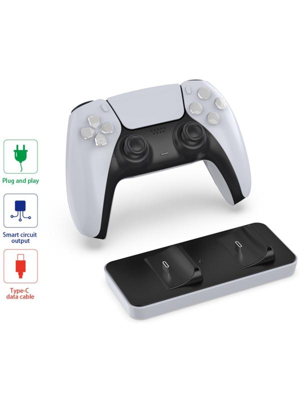 Зарядная станция для 2-x геймпадов PS5 Dobe TP5-0591, Charging Dock, чёрно-белая