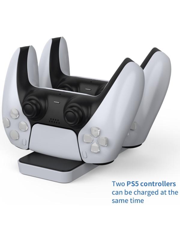 Зарядная станция для 2-x геймпадов PS5 Dobe TP5-0591, Charging Dock, чёрно-белая