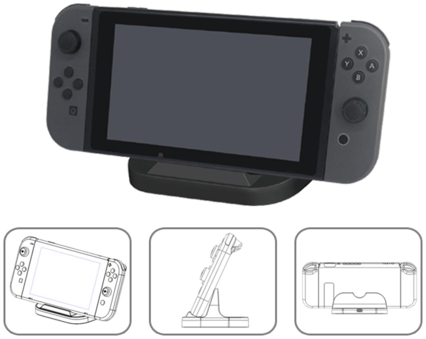 Зарядная станция для 2-х геймпадов Dobe TNS-855, Charge Stand для Nintendo Switch, чёрная