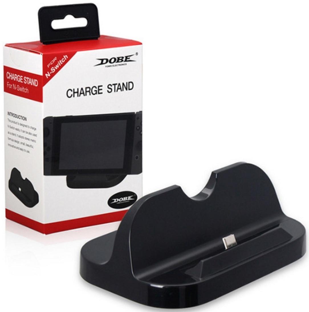 Зарядная станция для 2-х геймпадов Dobe TNS-855, Charge Stand для Nintendo Switch, чёрная