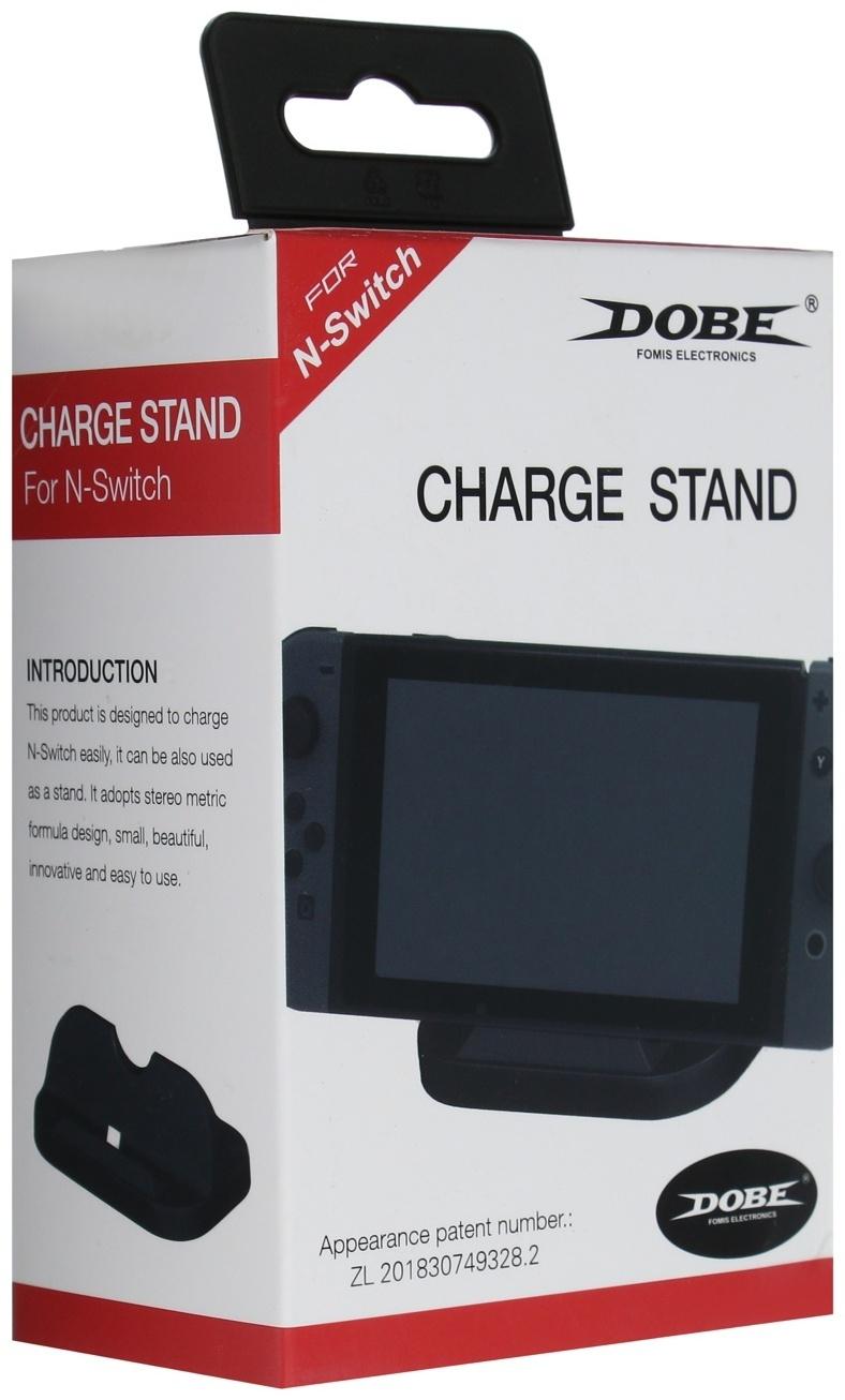 Зарядная станция для 2-х геймпадов Dobe TNS-855, Charge Stand для Nintendo Switch, чёрная