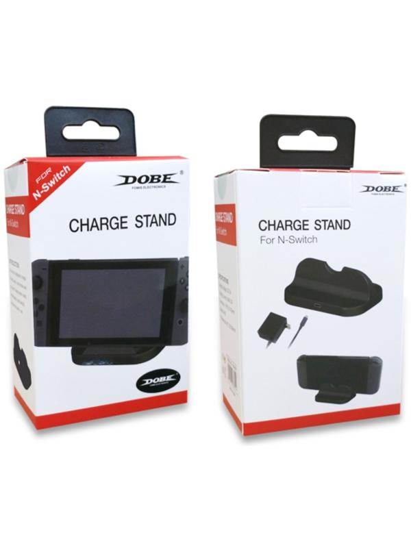 Зарядная станция для 2-х геймпадов Dobe TNS-855, Charge Stand для Nintendo Switch, чёрная