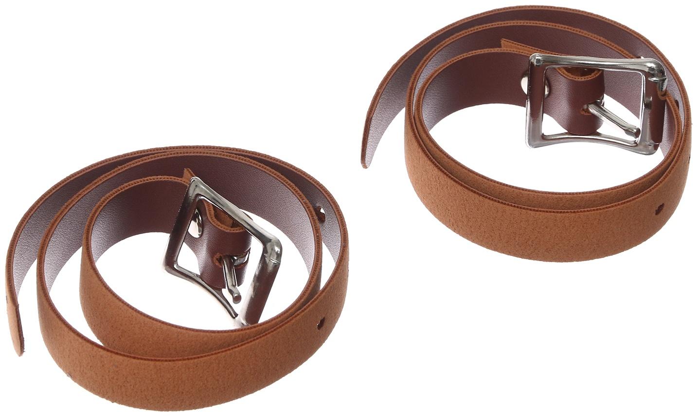 Тренчики из кожи, 500 мм, коричневый, набор 2 шт