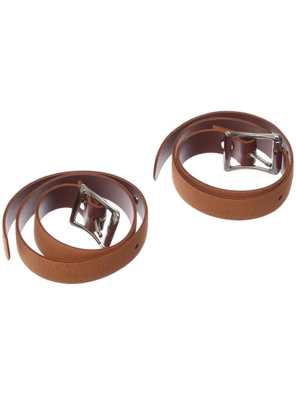 Тренчики из кожи, 500 мм, коричневый, набор 2 шт