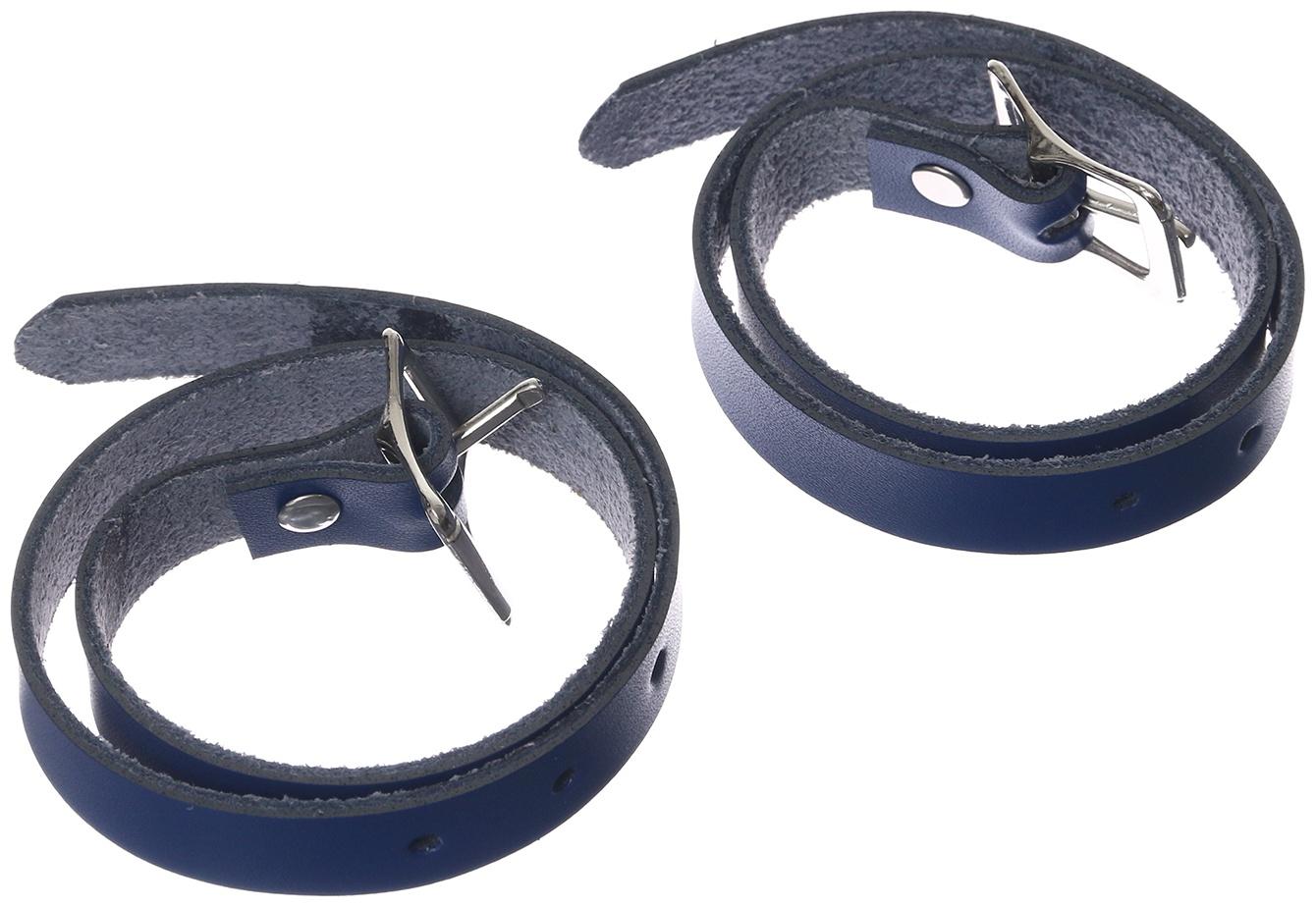 Тренчики из кожи, 500 мм, темно-синий, набор 2 шт