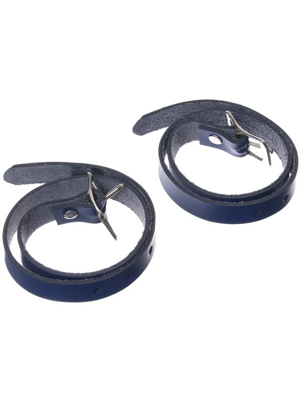 Тренчики из кожи, 500 мм, темно-синий, набор 2 шт