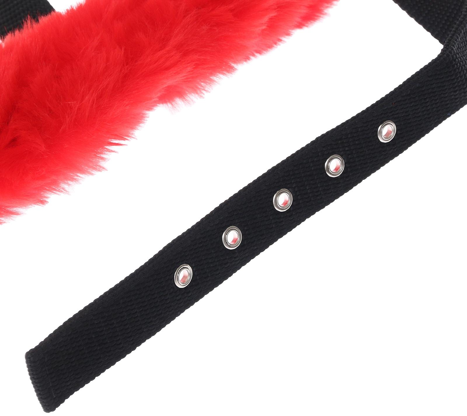 Недоуздок из нейлона с флисовым подкладом, регулируемый размер, черный