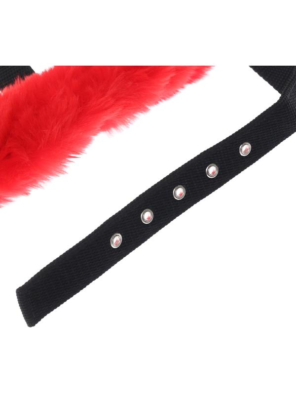 Недоуздок из нейлона с флисовым подкладом, регулируемый размер, черный