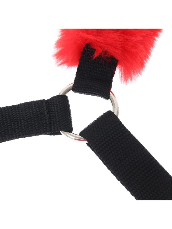 Недоуздок из нейлона с флисовым подкладом, регулируемый размер, черный