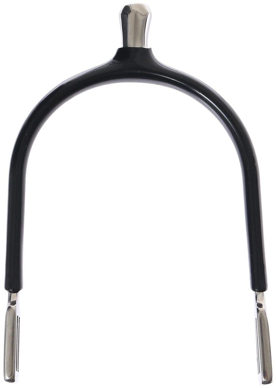 Шпоры с прямым шенкелем с резиновым покрытием 15 мм, черный, набор 2 шт