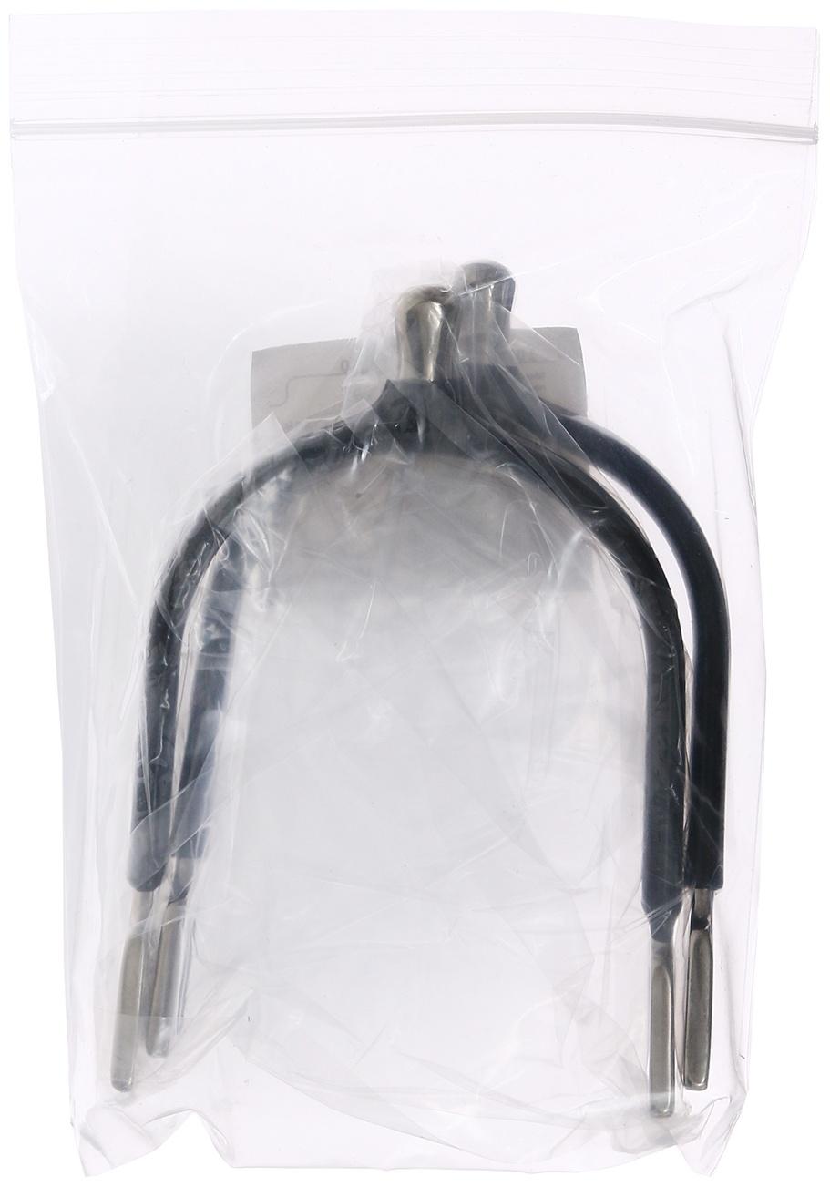 Шпоры с прямым шенкелем с резиновым покрытием 15 мм, черный, набор 2 шт