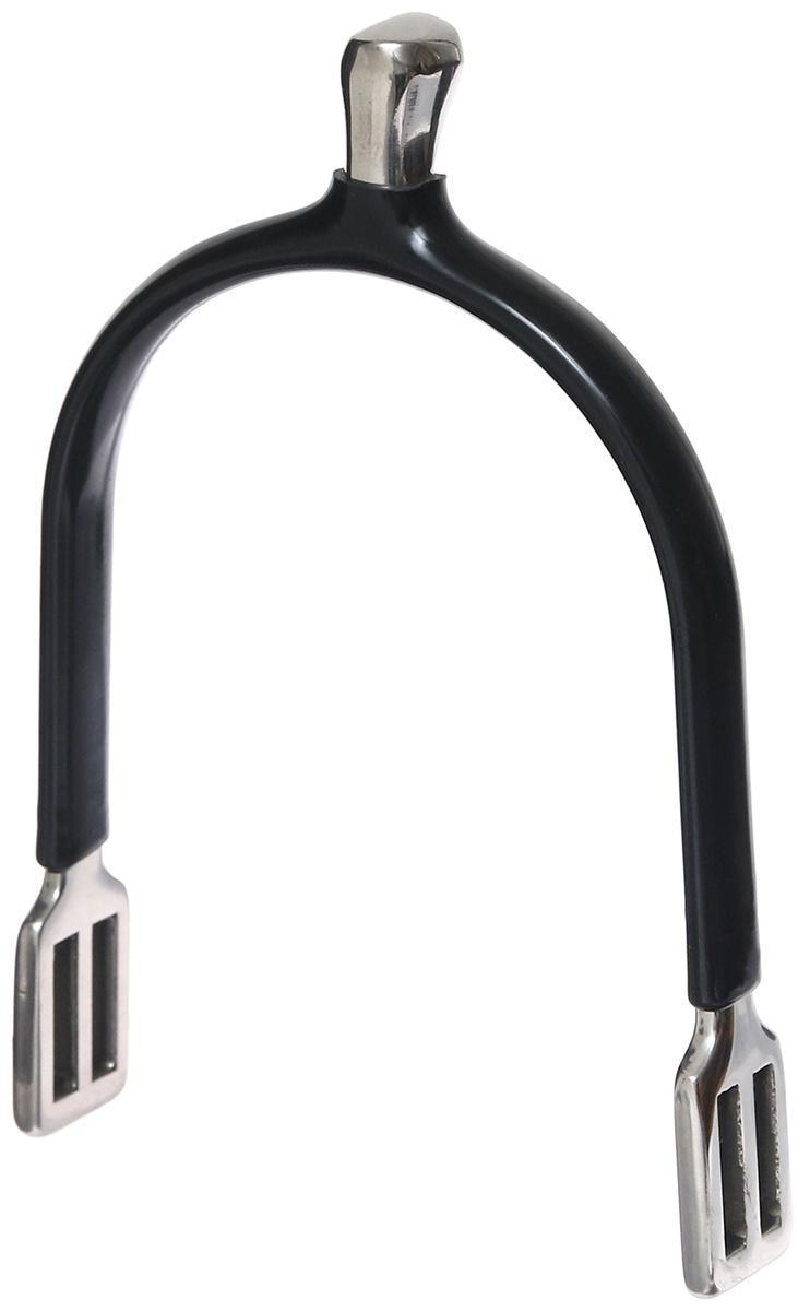 Шпоры с прямым шенкелем с резиновым покрытием 15 мм, черный, набор 2 шт