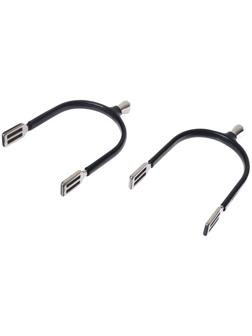 Шпоры с прямым шенкелем с резиновым покрытием 15 мм, черный, набор 2 шт