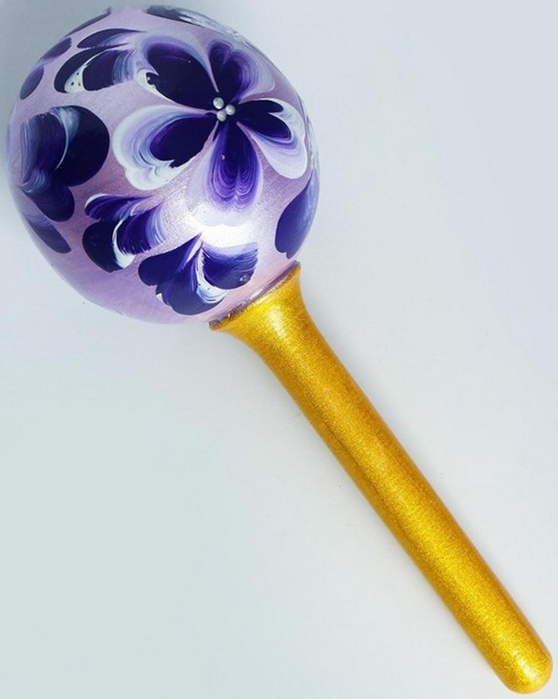 Маракас деревянный большой МИКС 19х7,5 см