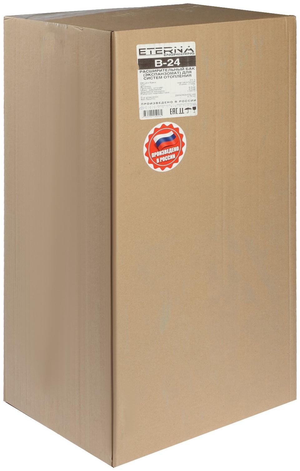 Бак расширительный ETERNA В-24, для систем отопления, вертикальный, оцинк. фланец, 24 л