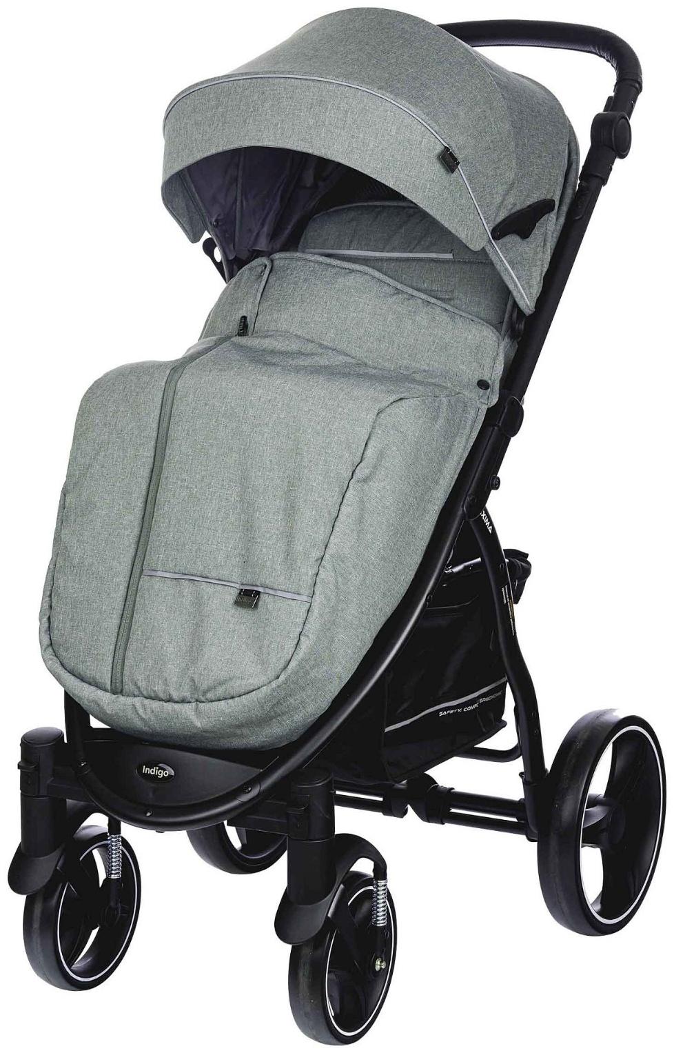 Коляска прогул. MAXIMA (2кол.(20см)2кол.(30см), съемн.бамп.) (INDIGO), зеленый