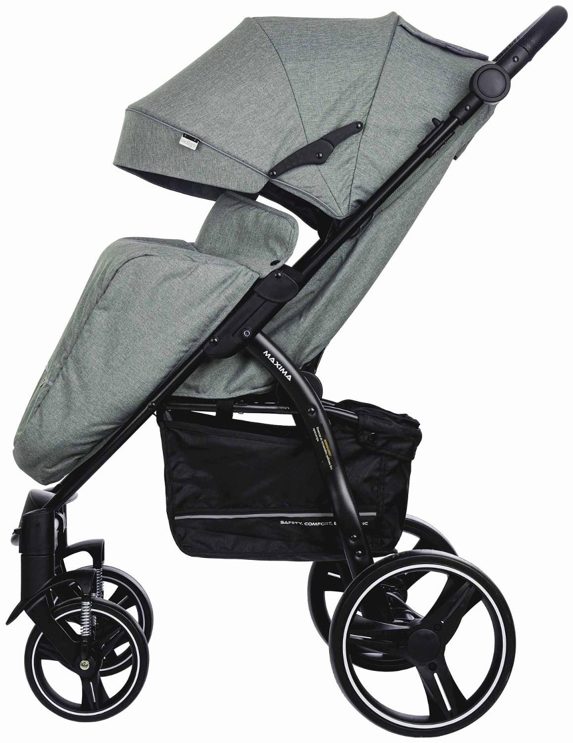 Коляска прогул. MAXIMA (2кол.(20см)2кол.(30см), съемн.бамп.) (INDIGO), зеленый