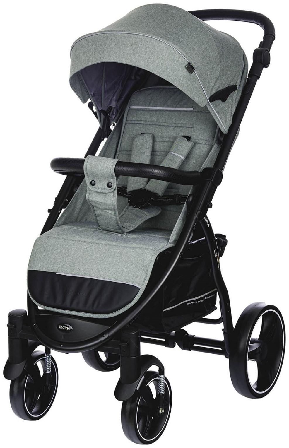 Коляска прогул. MAXIMA (2кол.(20см)2кол.(30см), съемн.бамп.) (INDIGO), зеленый