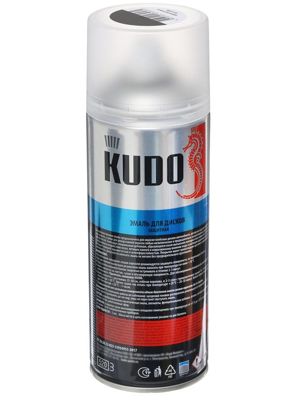 Эмаль для дисков KUDO черная матовая, 520 мл, аэрозоль KU-5206