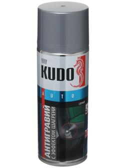 Антигравий KUDO с эффектом шагрени, серый, 520 мл, аэрозоль KU-5224