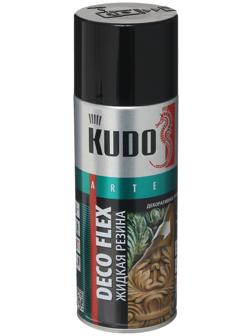Жидкая резина, краска для декоративных работ KUDO DECO FLEX, чёрная, KU-5302, 520 мл