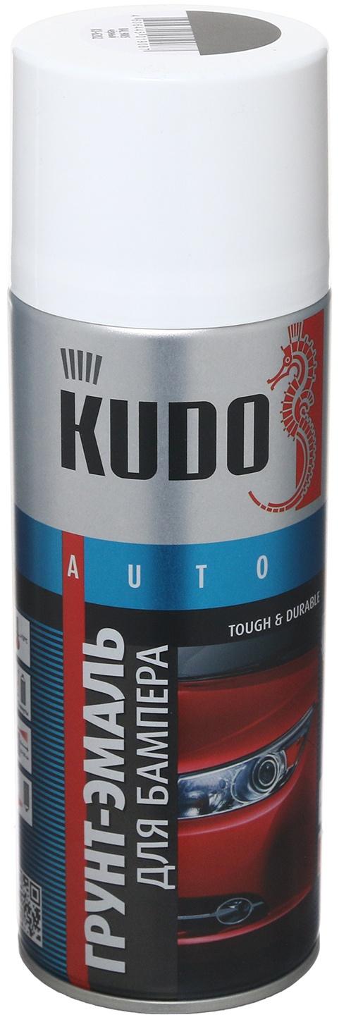 Грунт-эмаль для бампера KUDO, RAL9005, черный, 520 мл, аэрозоль KU-6202