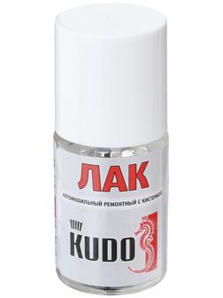 Лак Kudo автомобильный ремонтный с кисточкой, глянцевый, 15 мл KU-70000-BB