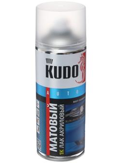 Лак Kudo автомобильный, акриловый матовый, аэрозоль, 520 мл KU-9010М