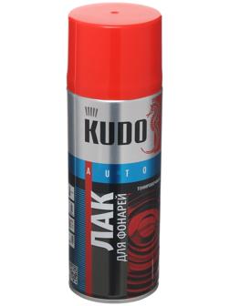 Лак для тонировки фар Kudo красный, акриловый, аэрозоль, 520 мл KU-9022