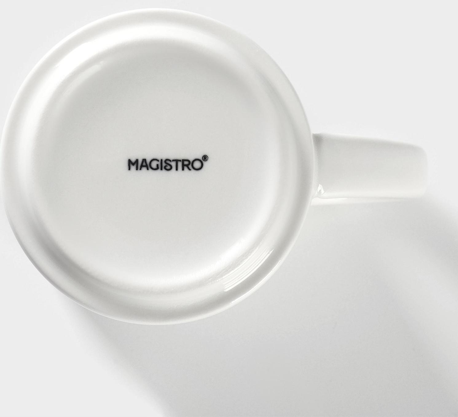 Набор кружек фарфоровых Magistro Mien, 6 предметов: 270 мл, цвет белый