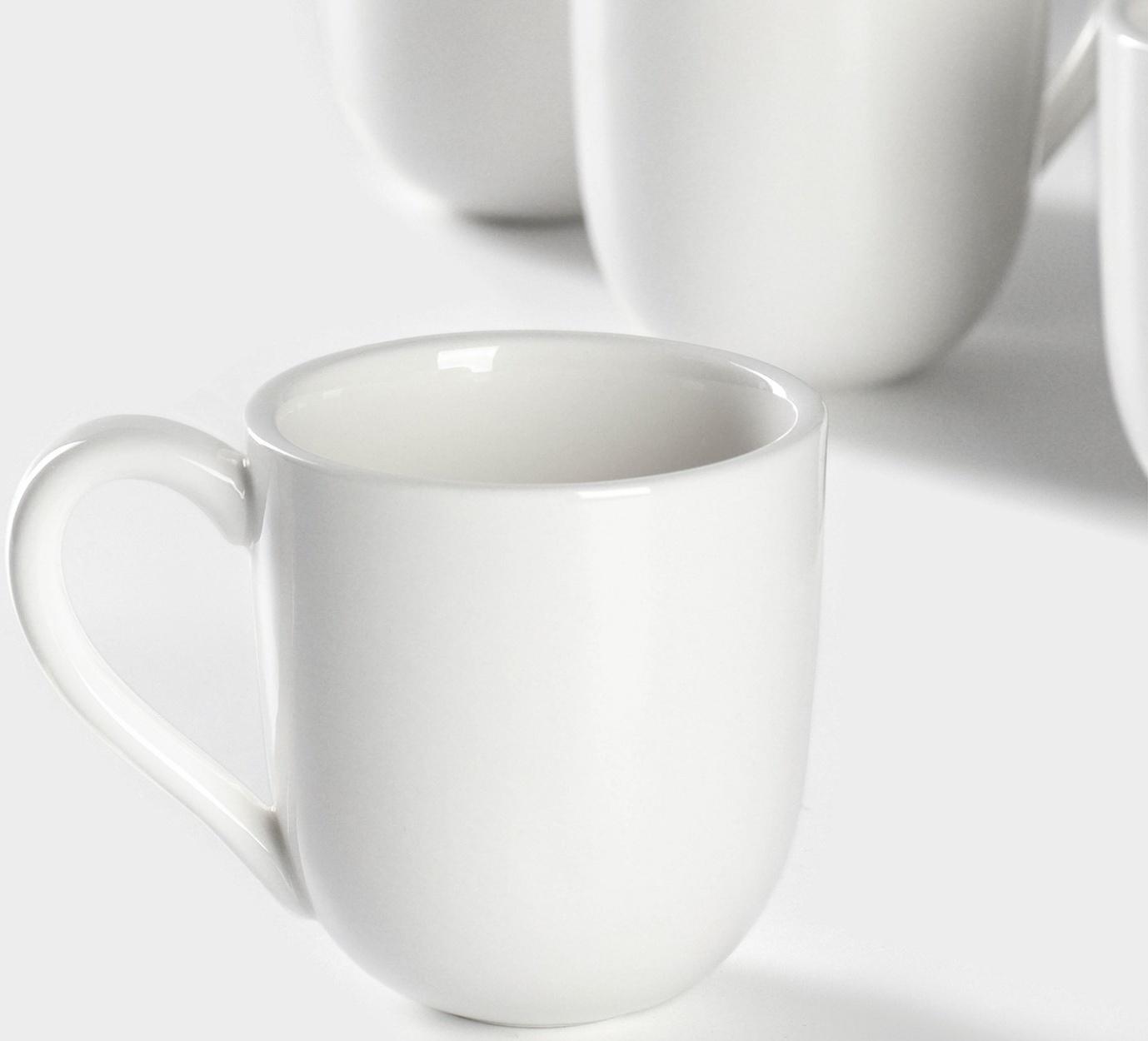 Набор кружек фарфоровых Magistro Mien, 6 предметов: 270 мл, цвет белый