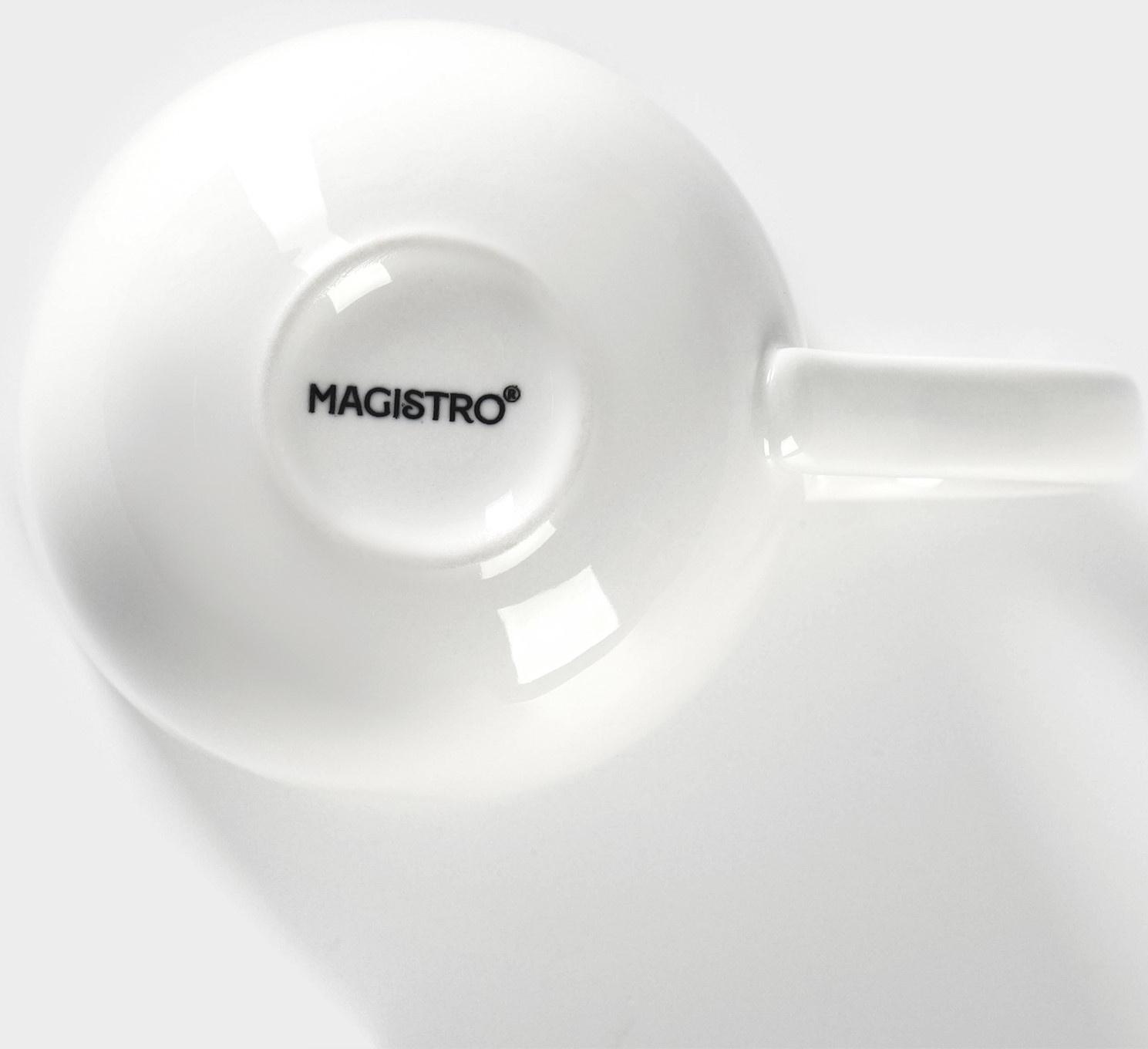 Набор кружек фарфоровых Magistro Mien, 6 предметов: 270 мл, цвет белый