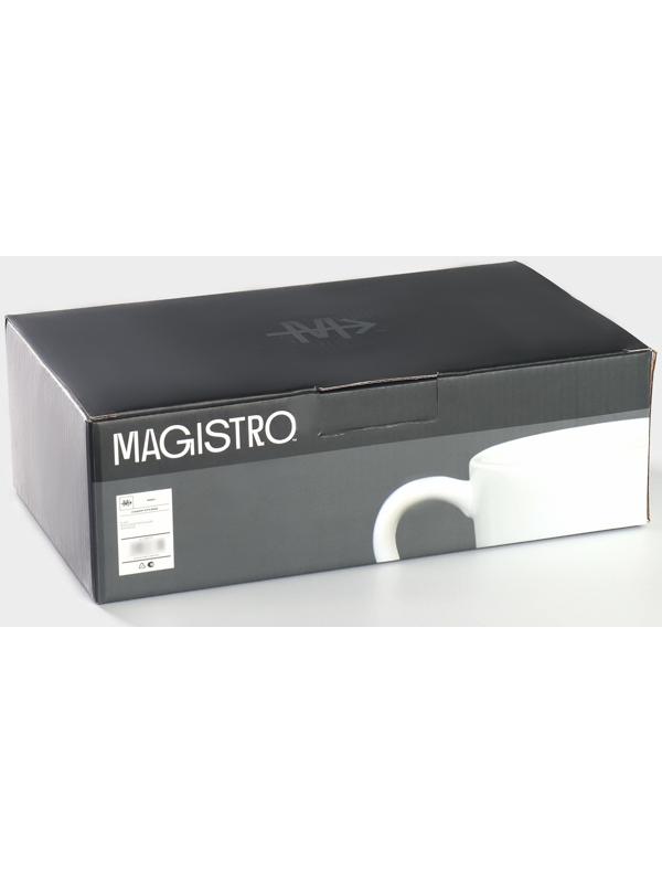 Набор кружек фарфоровых Magistro Mien, 6 предметов: 270 мл, цвет белый