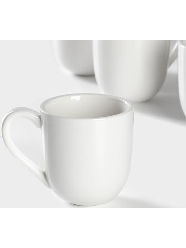 Набор кружек фарфоровых Magistro Mien, 6 предметов: 270 мл, цвет белый