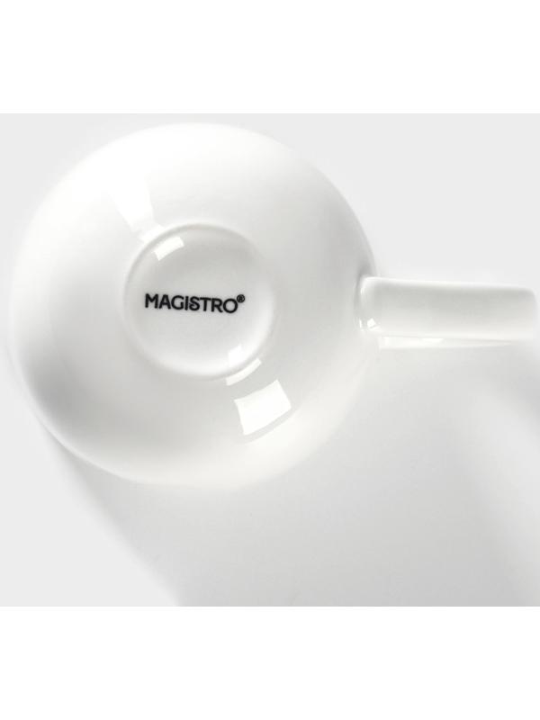 Набор кружек фарфоровых Magistro Mien, 6 предметов: 270 мл, цвет белый